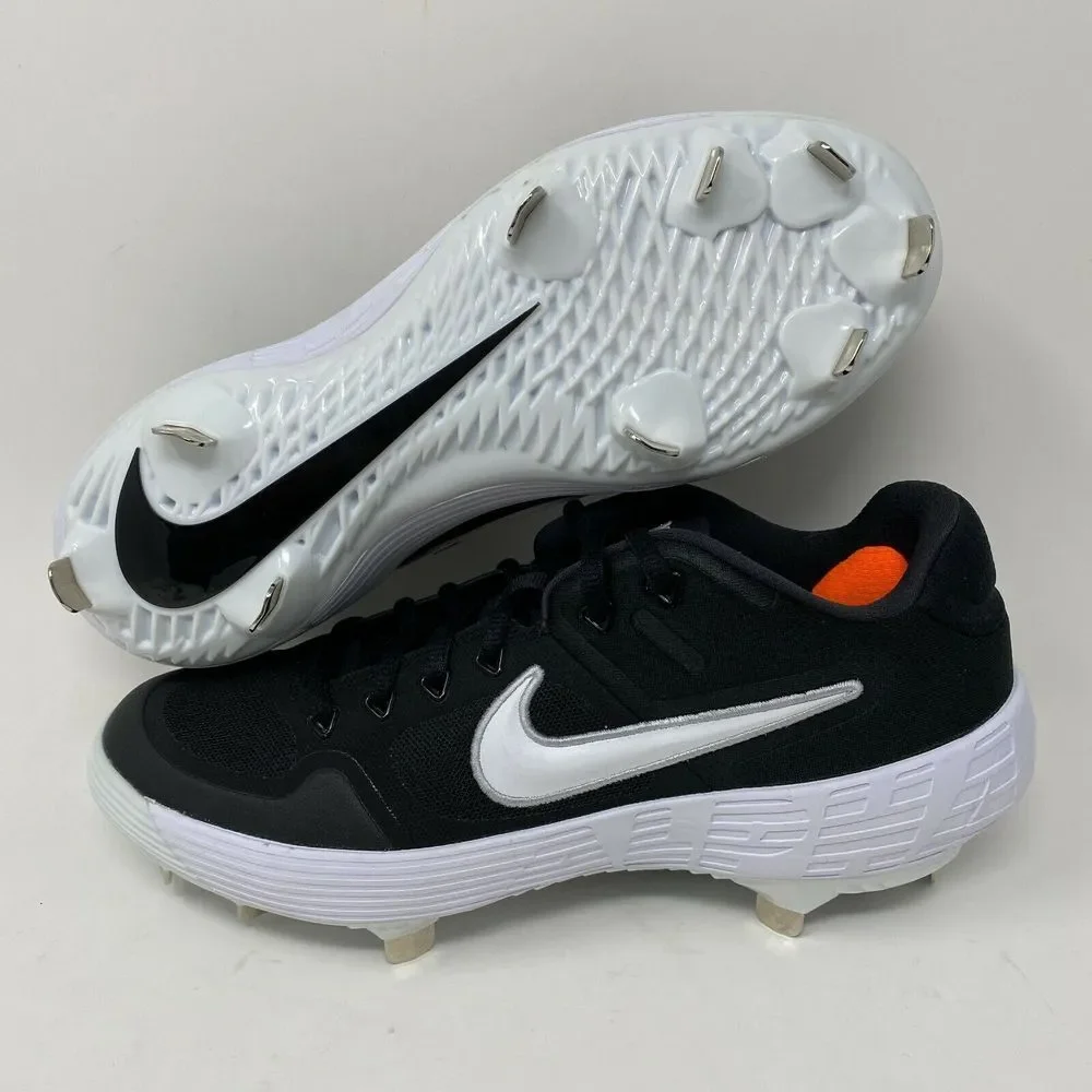 Nike‎ Alpha Huarache Elite 2 Low Baseball Cleats Men's size 7 Black White